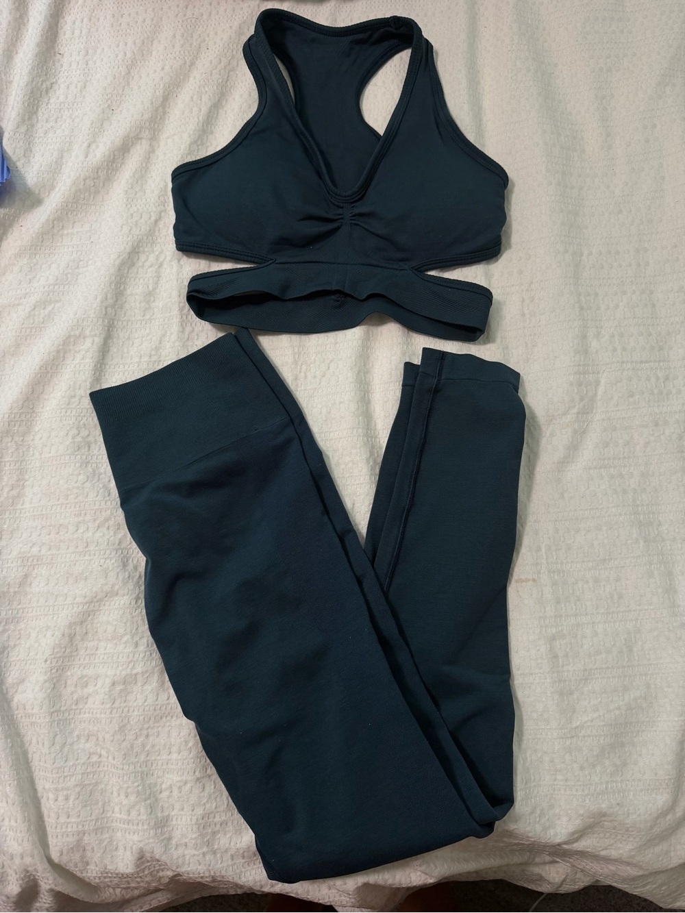 Alphalete Dark Navy Racerback Sports Bra & Leggings Set